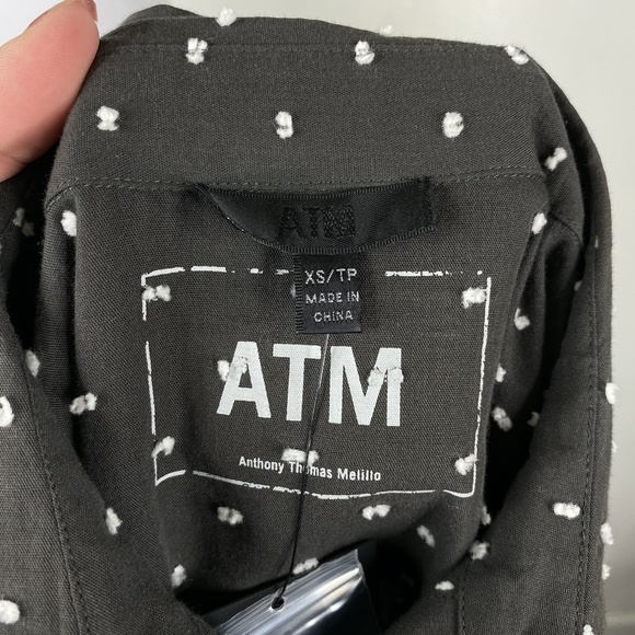 ATM ANTHONY THOMAS MELILLO Clip Dot Boyfriend Shirt XS NWT - Picture 11 of 14